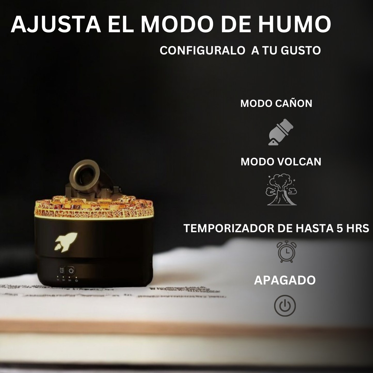 Humidificador en forma de cañón - Antiestrés